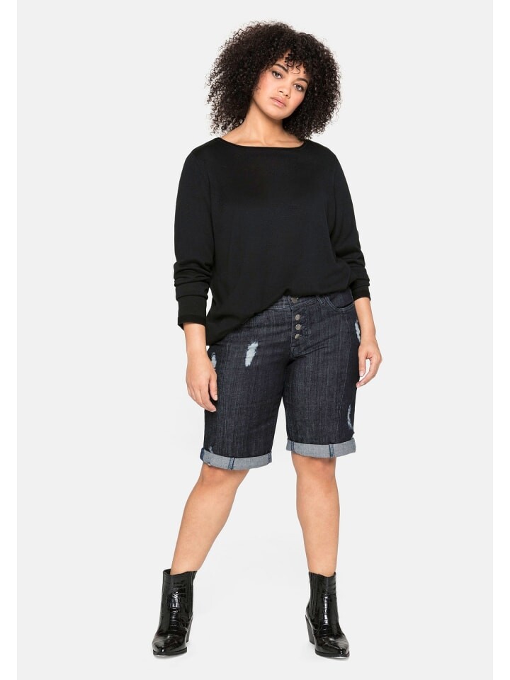 

Джинсовые шорты sheego, цвет blue black denim