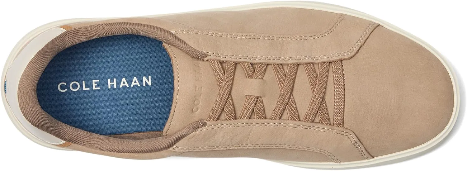 Мужские слипоны Cole Haan Grand Crosscourt с дневной шнуровкой, бежевый/слоновая кость — фото 2