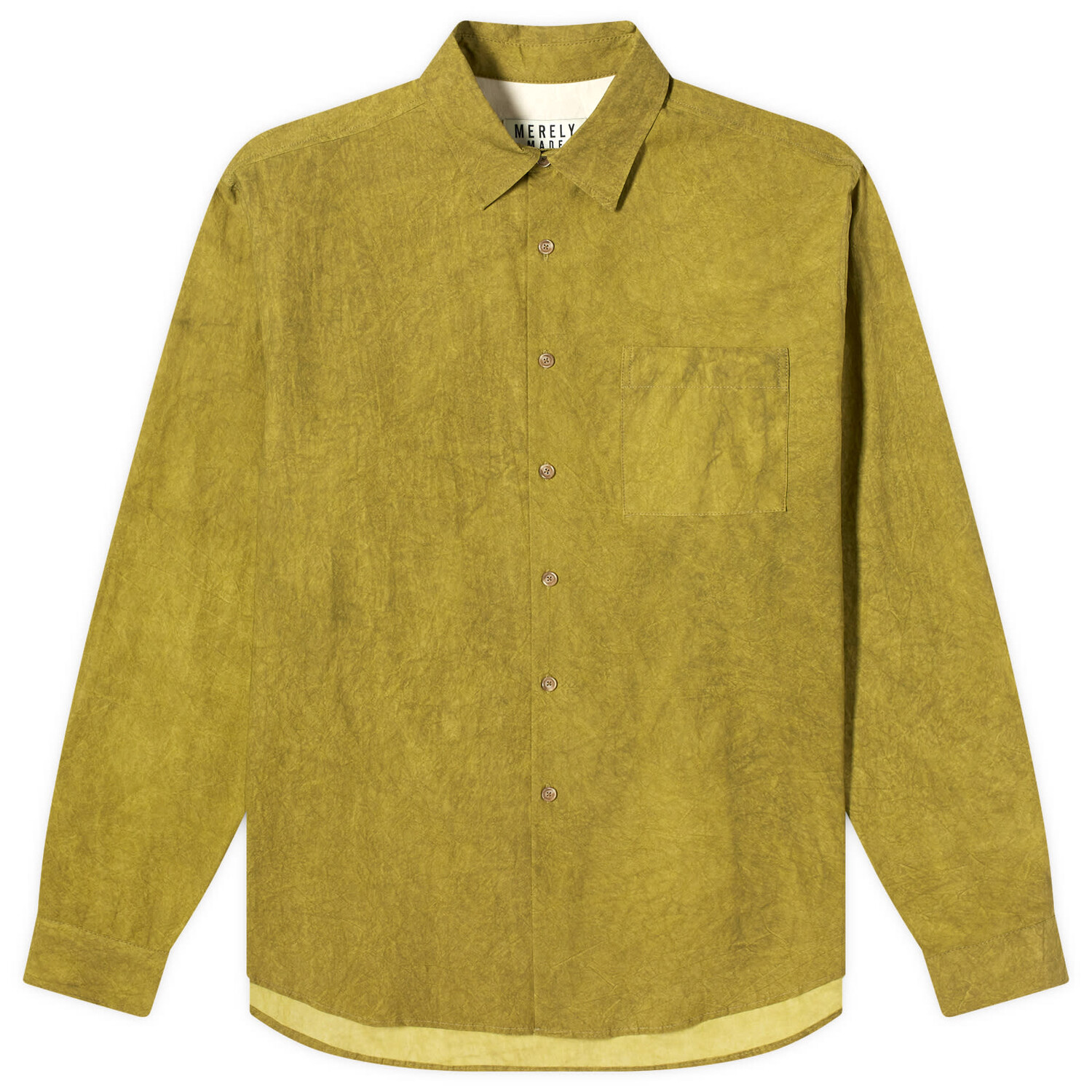 

Рубашка Merely Made Natural Dye Overshirt, цвет Olive Green