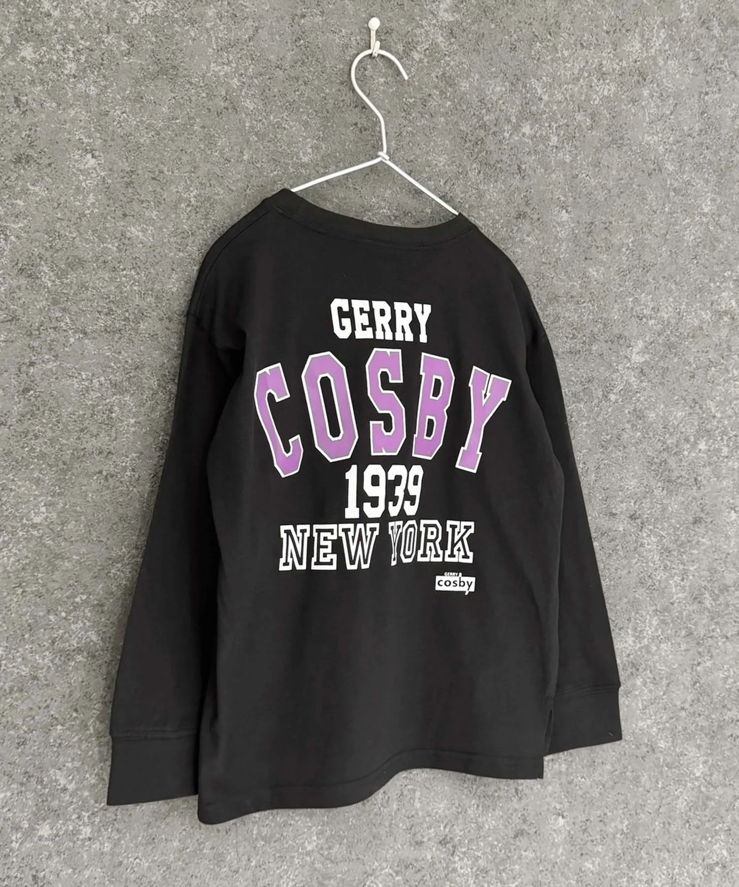 Детская футболка с логотипом Gerry Cosby с длинным рукавом чёрная