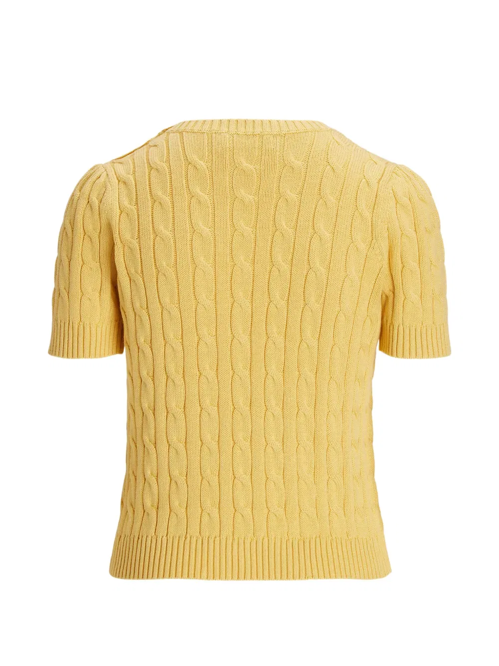 Футболка с короткими рукавами и косами Polo Ralph Lauren, желтый — фото 2