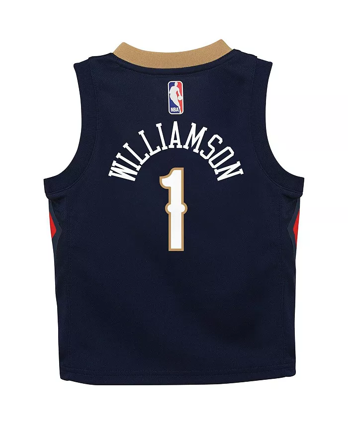 Детская баскетбольная майка Zion Williamson New Orleans Pelicans в стиле Swingman - Icon Edition, цвет: темно-синий (для мальчиков и девочек) Nike — фото 3