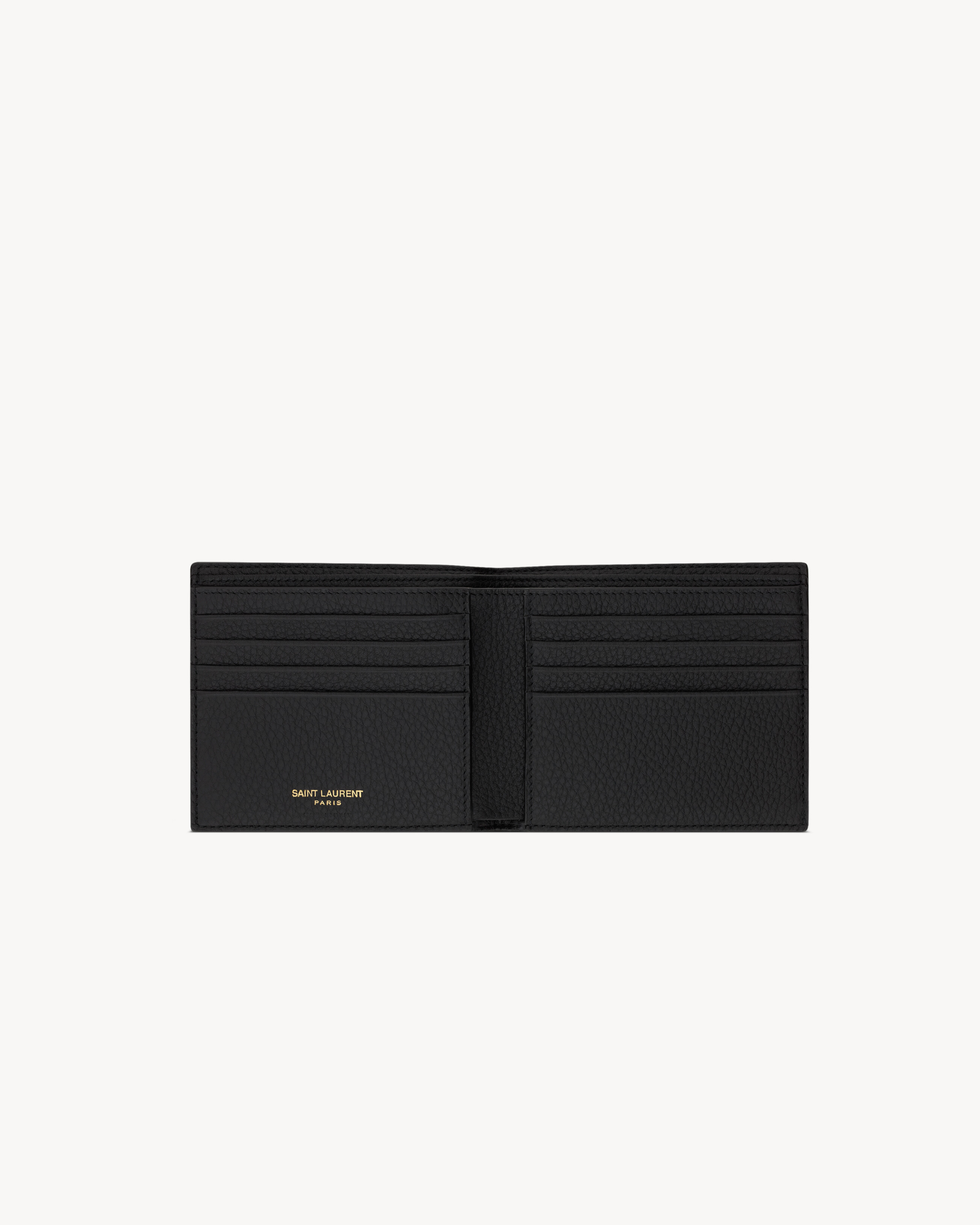 Кошелек TINY CASSANDRE East/West из зернистой кожи Saint Laurent, черный — фото 3