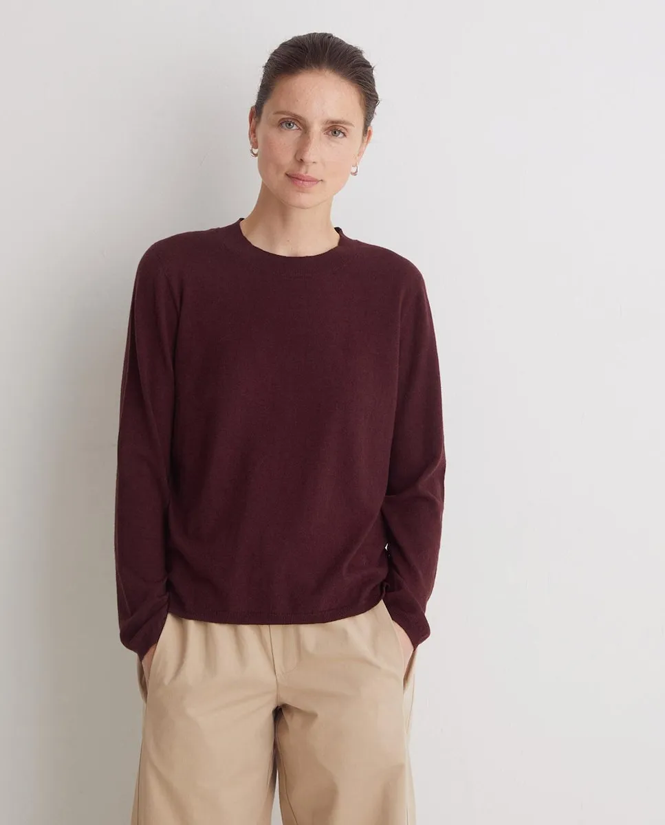 

Женский джемпер с круглым вырезом и длинными рукавами Yerse, гранатовый