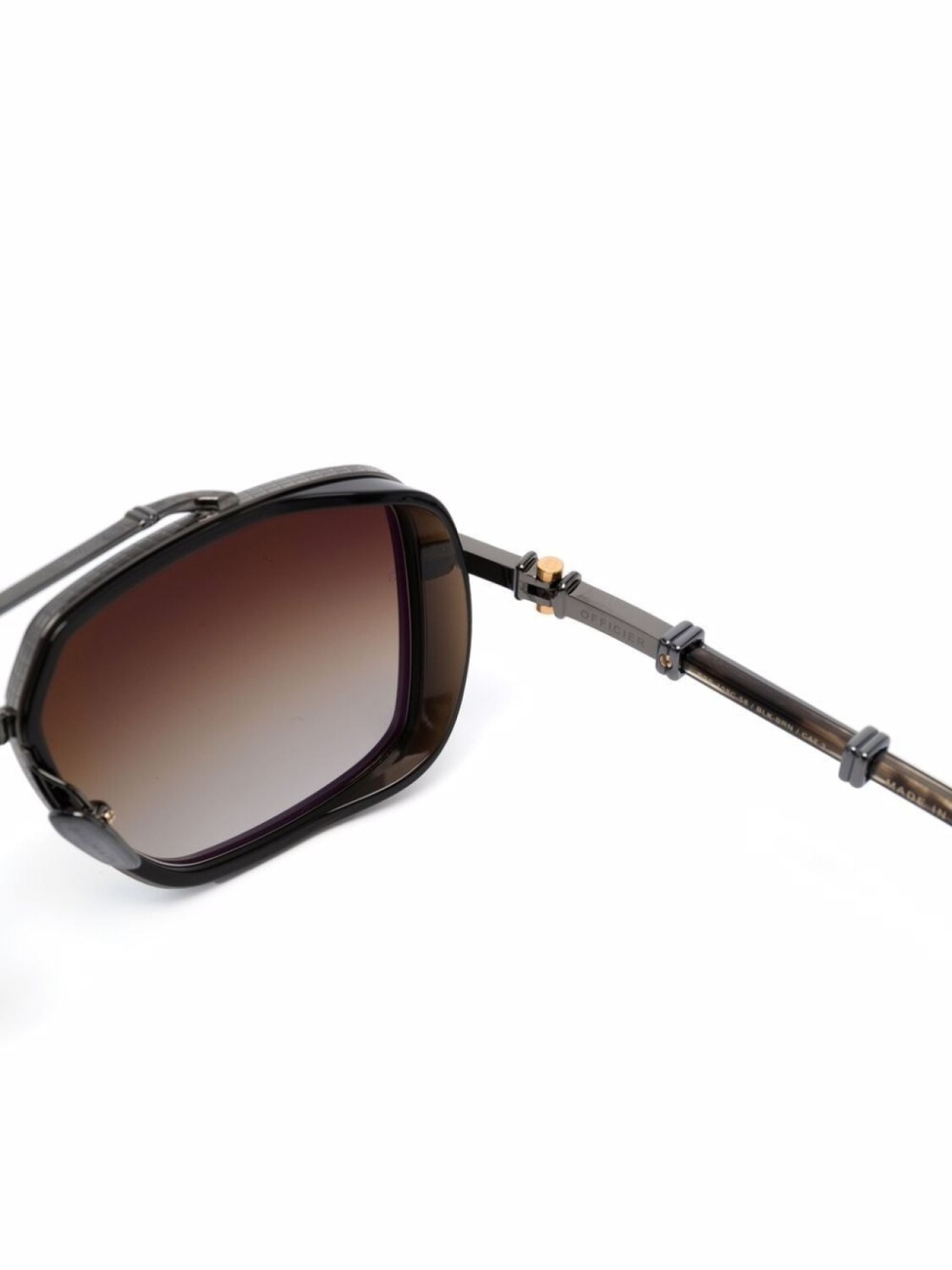 Balmain Eyewear солнцезащитные очки-пилоты Officier, коричневый — фото 2