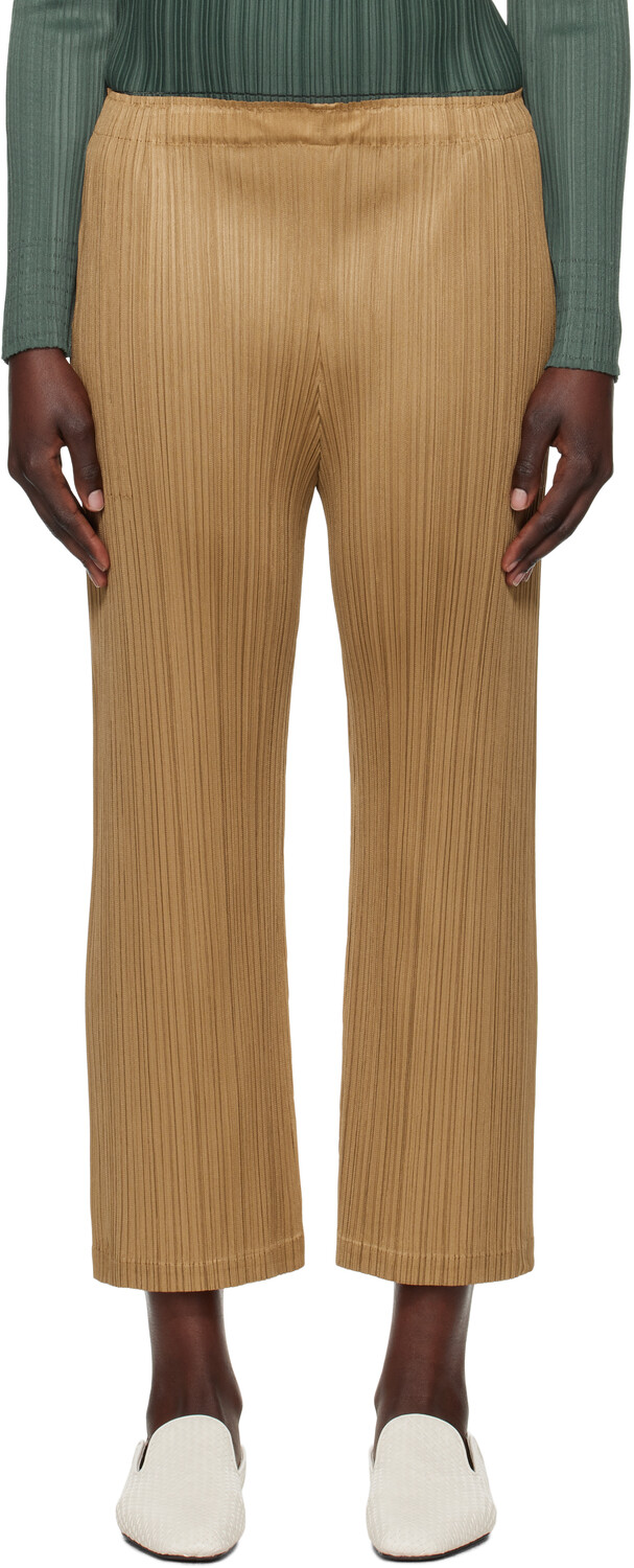 

Бежевые брюки Monthly Colors December PLEATS PLEASE ISSEY MIYAKE