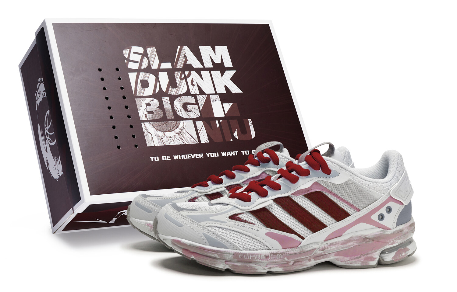 

Кроссовки Spiritain 2000 унисекс с низким верхом, цвет красный рис серый Adidas