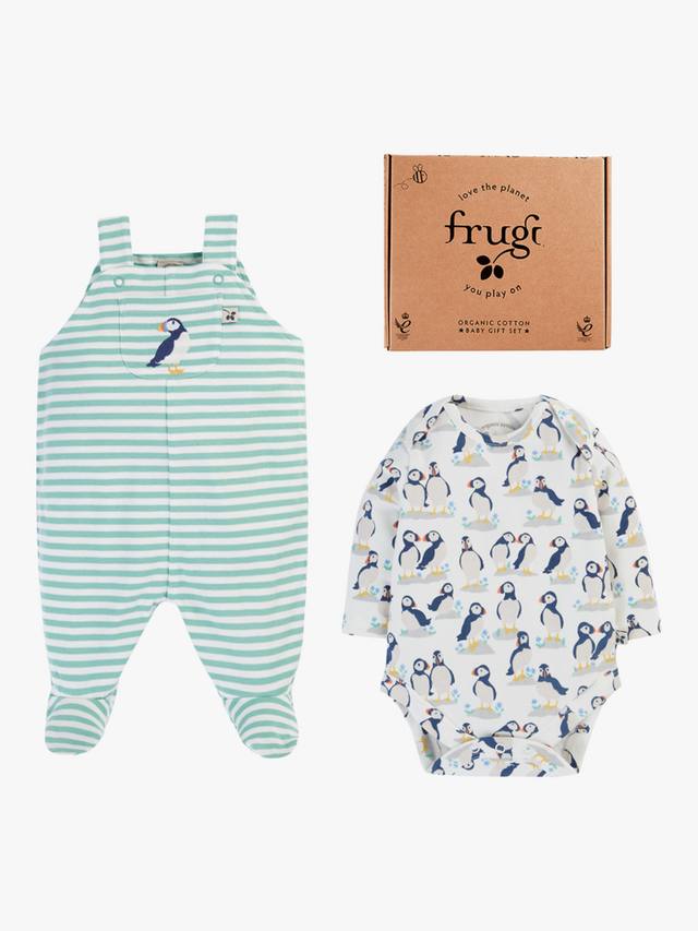 

Детский комбинезон на ножках из органического хлопка Frugi, цвет Moss/Multi