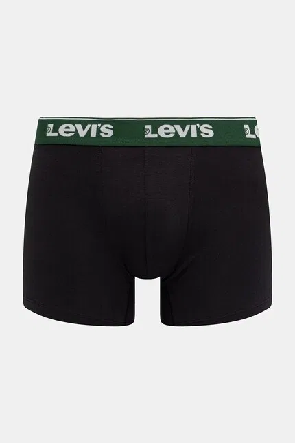 Боксеры из эластичного хлопка 3 шт Levi's, черный — фото 2