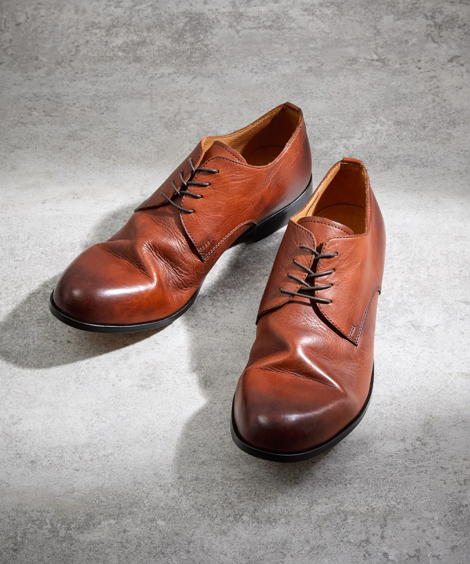 Мужские туфли Derby Plain Toe из натуральной кожи PADRONE PU7358-2001 camel