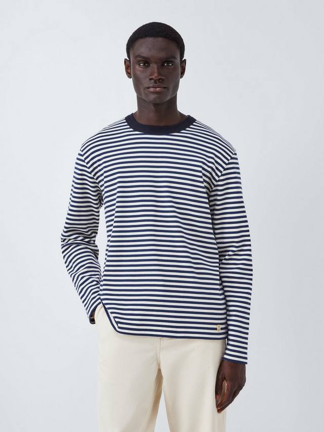 

Хлопковая футболка с длинным рукавом в полоску Regular Fit Armor Lux, Marine Deep