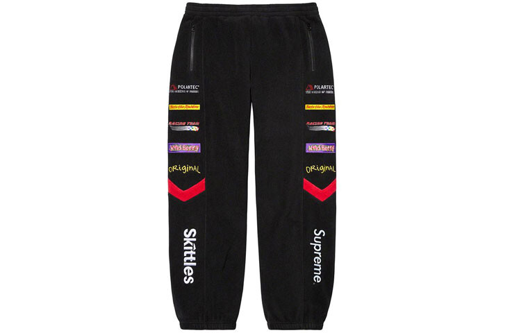 Штаны спортивные Supreme x Skittles x Polartec, черный — фото 3