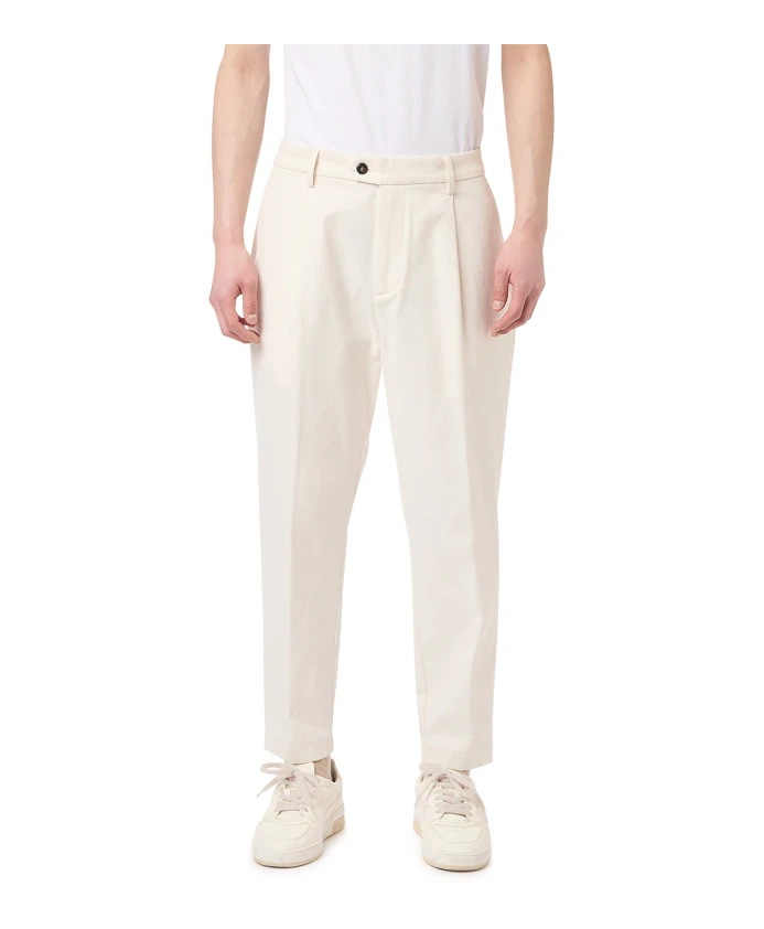 

Свободные брюки из хлопка и кашемира Eleventy, бежевый