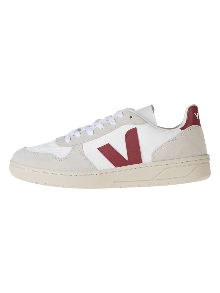 

Низкие кроссовки Veja Leder V 10, цвет weiß/beige/rot