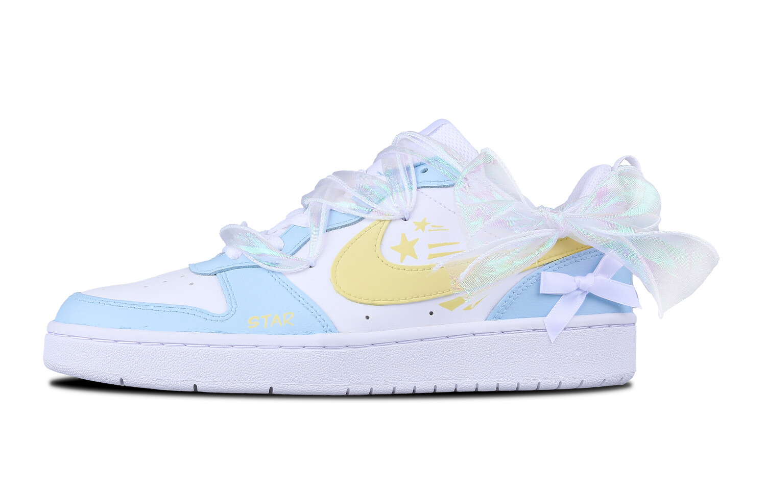 

Кроссовки Nike Court Borough Skateboarding Shoes Women's Low-top Yellow, синий