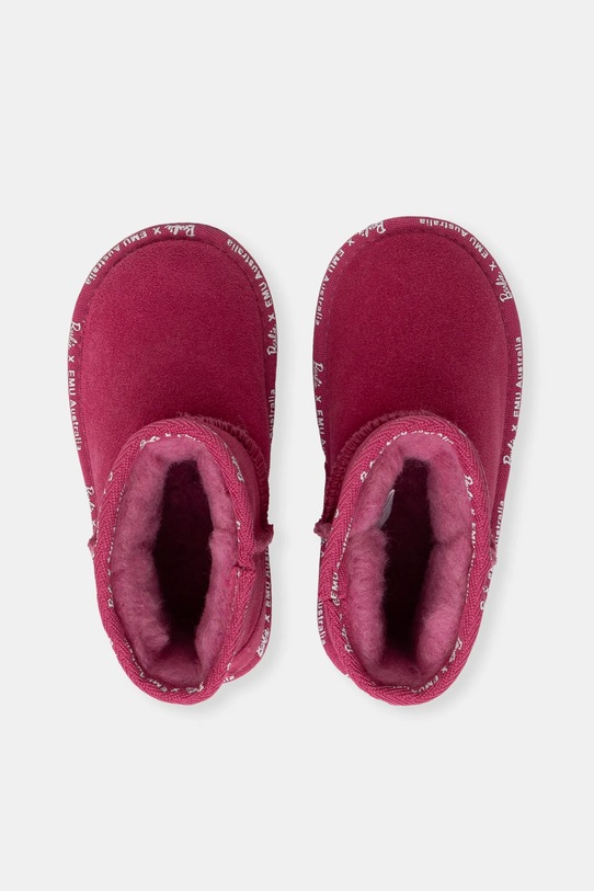 Детские замшевые зимние сапожки Barbie Wallaby Mini Emu Australia, розовый — фото 4