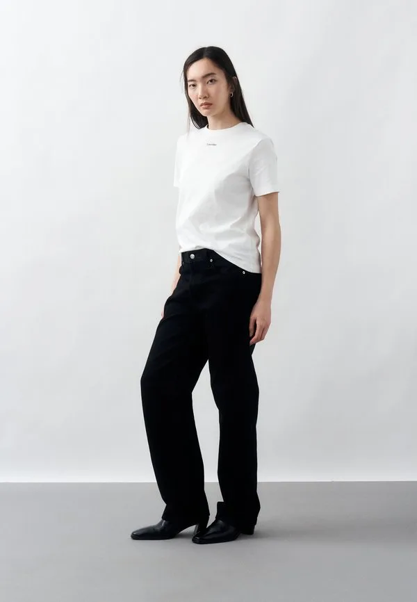 Классическая футболка с логотипом, базовая футболка Calvin Klein, White — фото 2