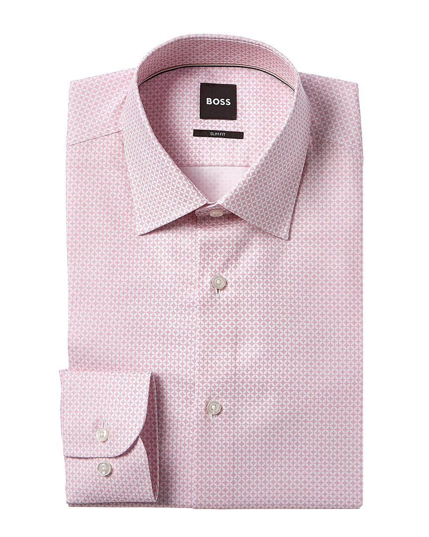 

Рубашка-платье Hugo Boss Hank Kent Slim Fit, розовый