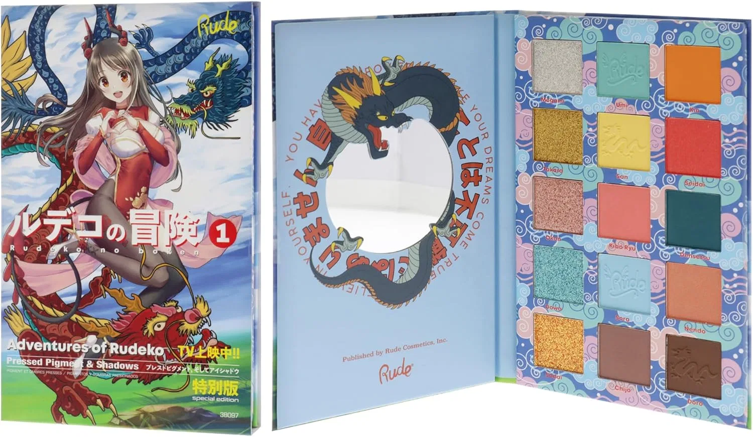 Палетка теней для век Rude Manga Collection Le Deco Adventure, 21.8 г, мультиколор — фото 4
