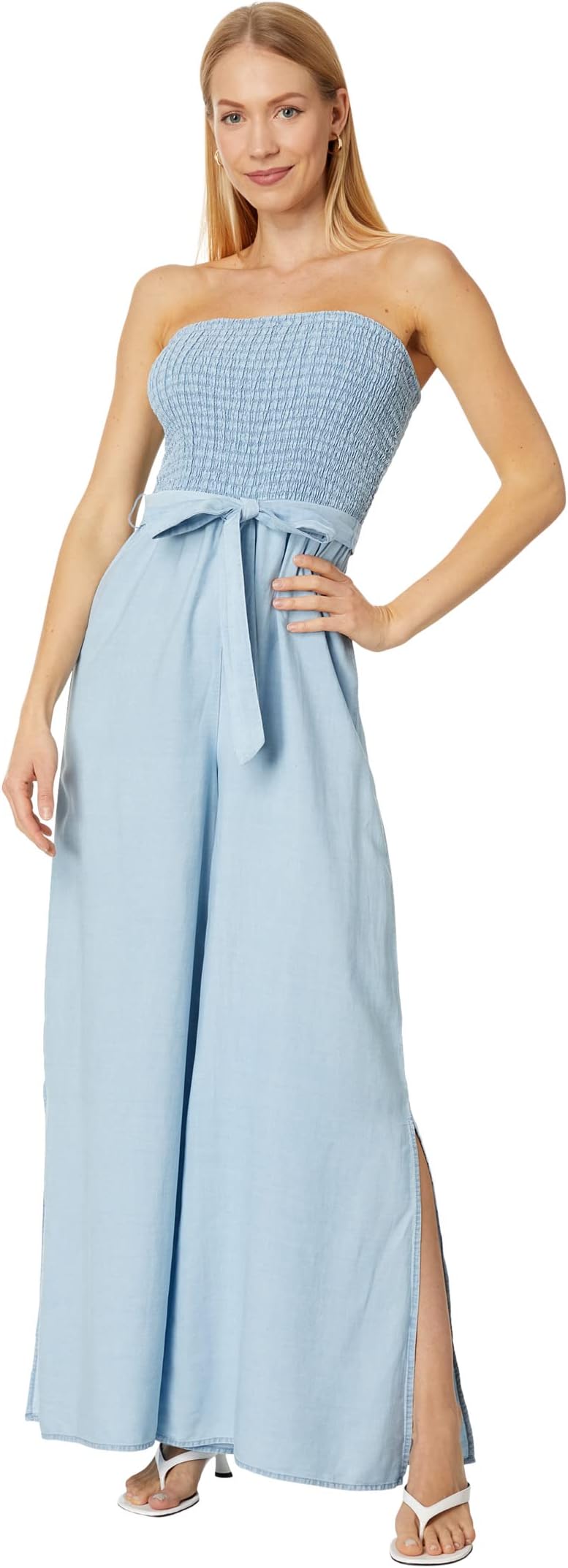 

Юбка Vince Camuto Smocked Bodice Jumpsuit, цвет Arctic Surf