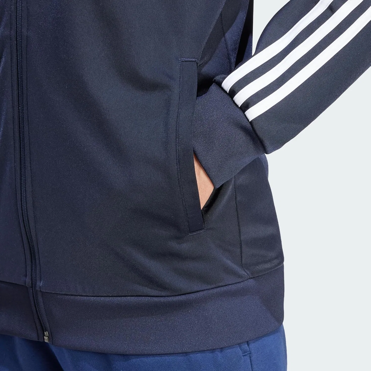 Мужская куртка для разминки с 3 полосками adidas, Legend Ink/White — фото 4