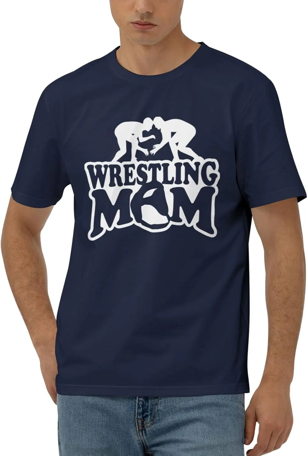 

Футболка Wrestling Mom с коротким рукавом, Cotton, Quick-Drying, Black JYEXSEIZ