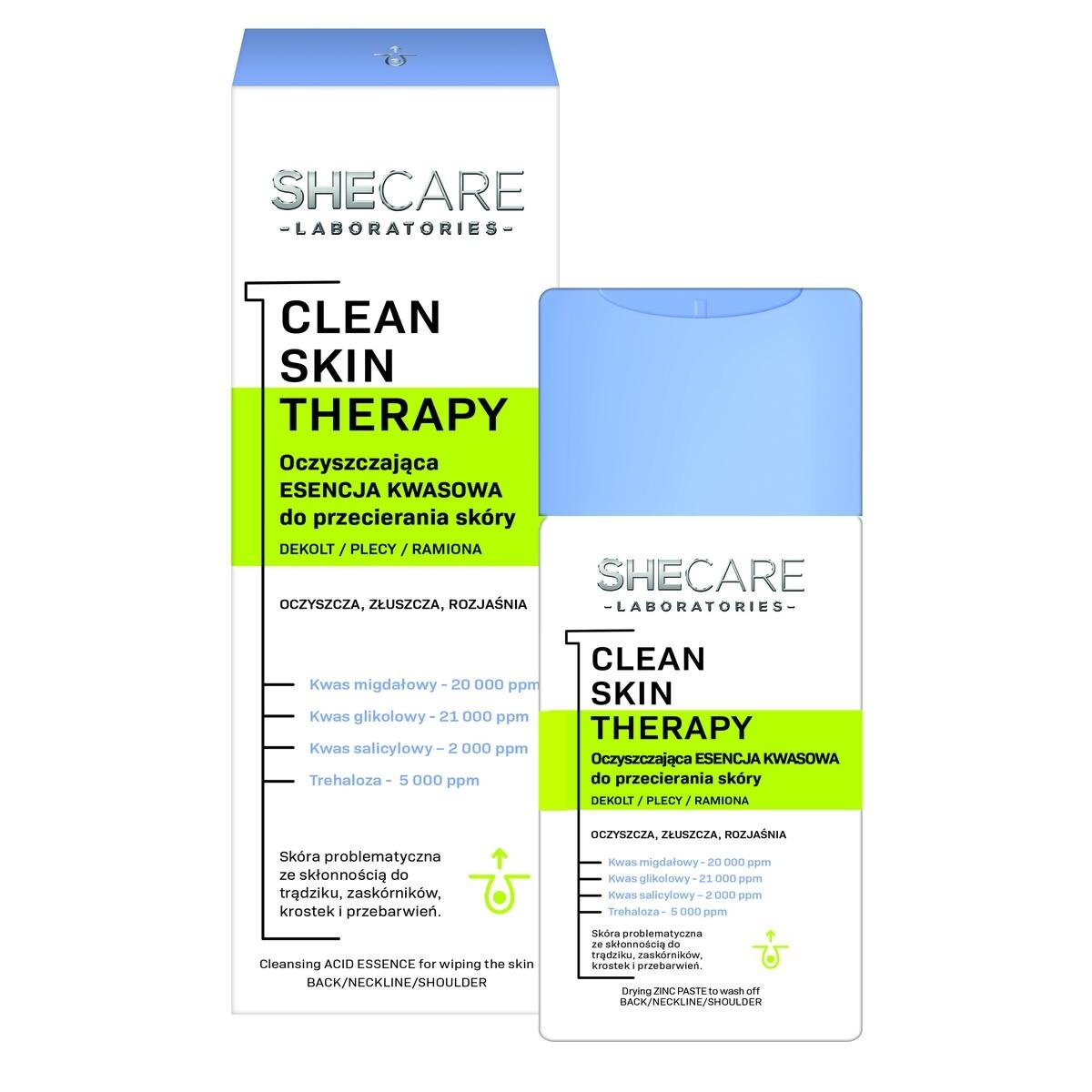 SHE, Shecare Clean Skin Therapy, очищающая кислотная эссенция, 150 мл — фото 3