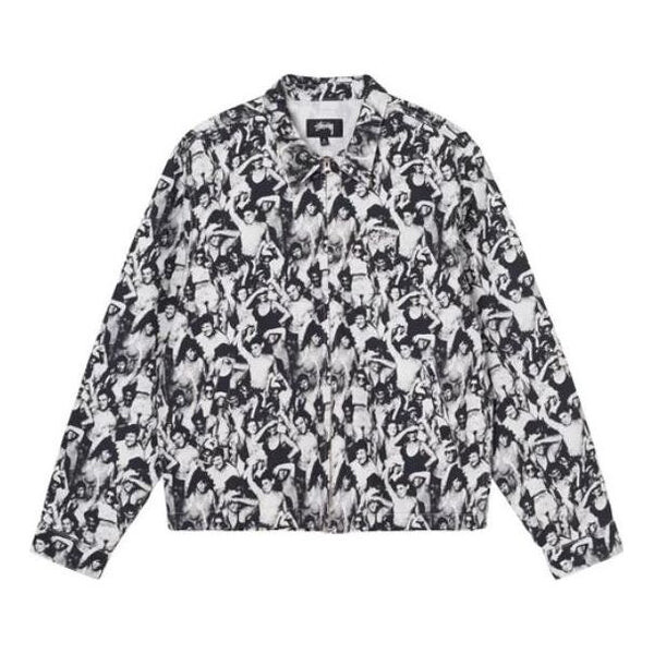 

Куртка beach mob bing jacket 'black white' Stussy, черный
