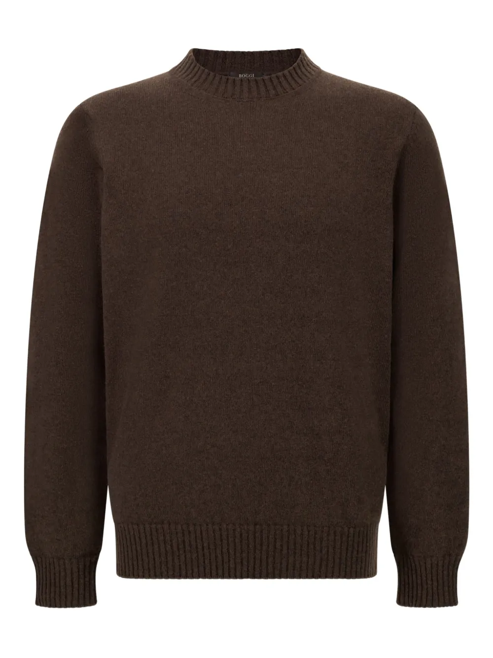 

Джемпер с круглым вырезом Boggi Milano, коричневый