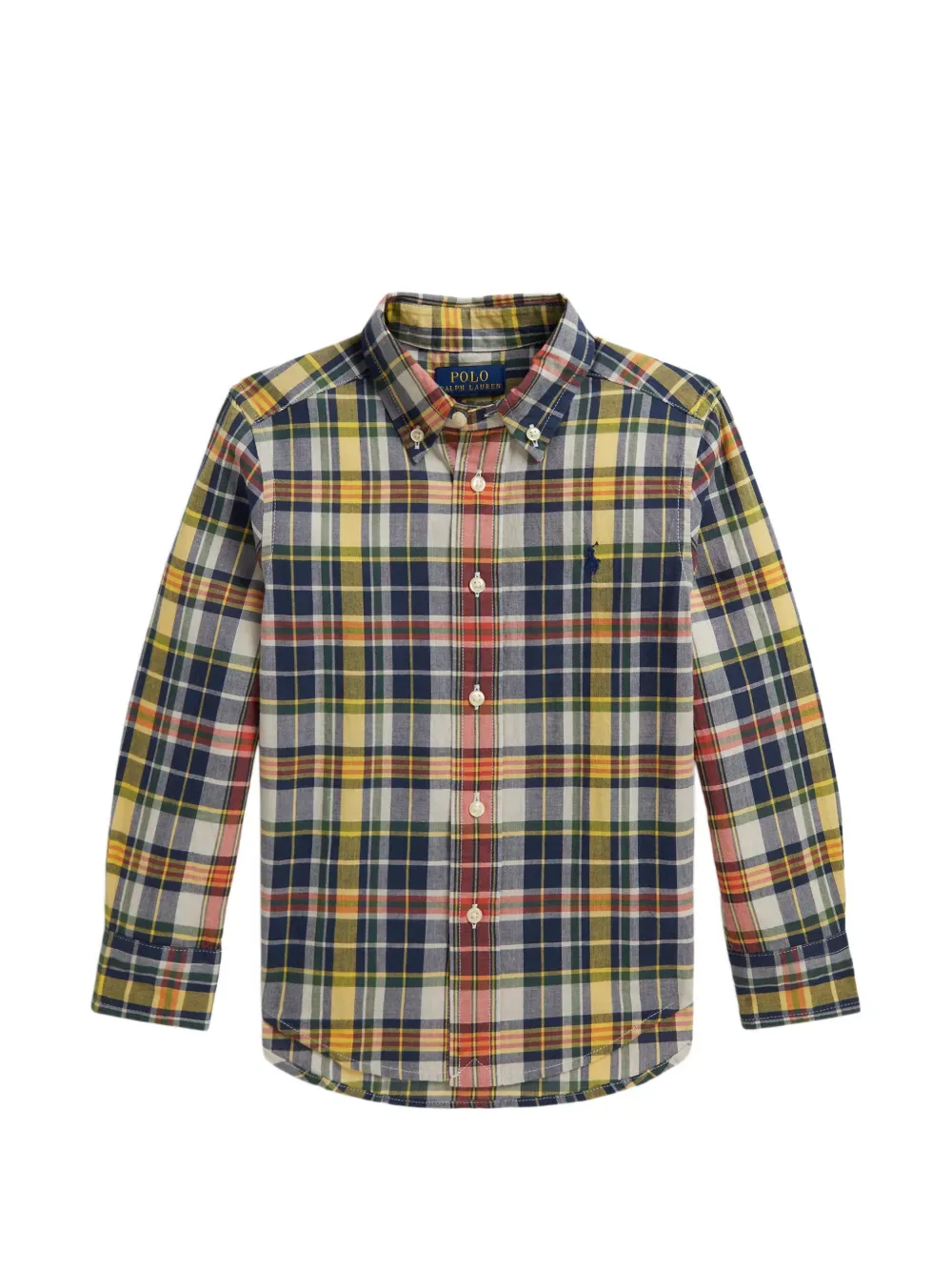 Клетчатая рубашка на пуговицах POLO RALPH LAUREN KIDS, синий