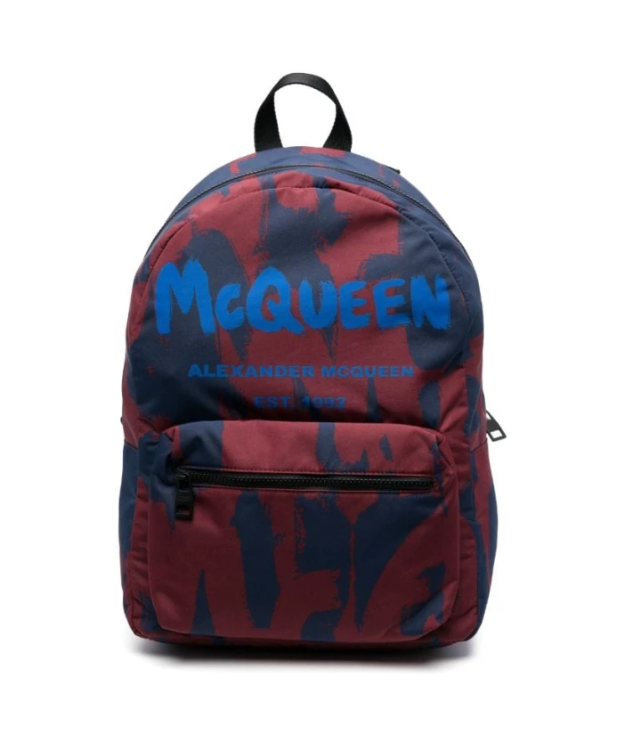 

Рюкзак с логотипом в стиле граффити Alexander Mcqueen, красный