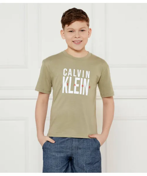 

Футболка Regular fit Calvin Klein Jeans, бежевый