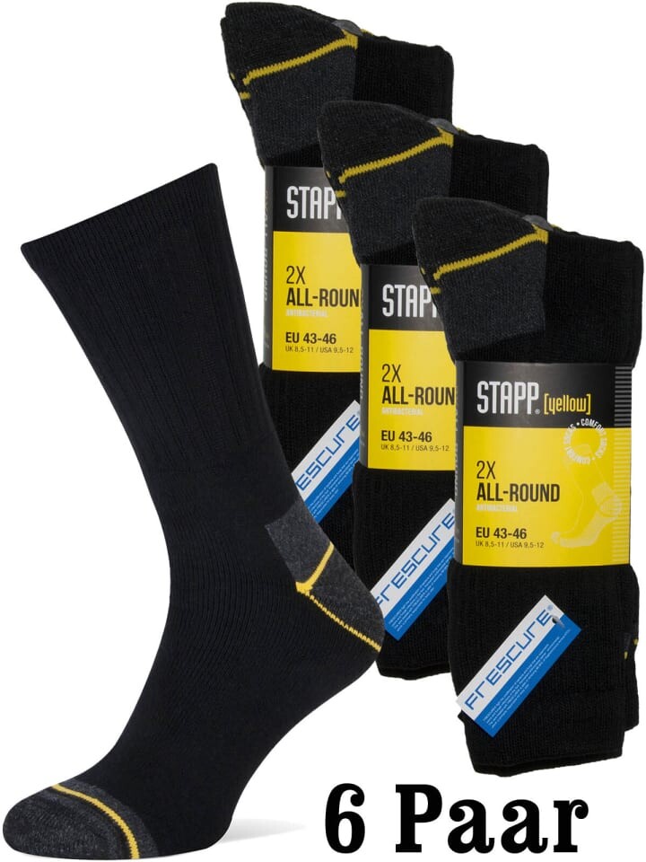 

Носки STAPP Socken Yellow Allround 6 Paar 3er Pack, черный