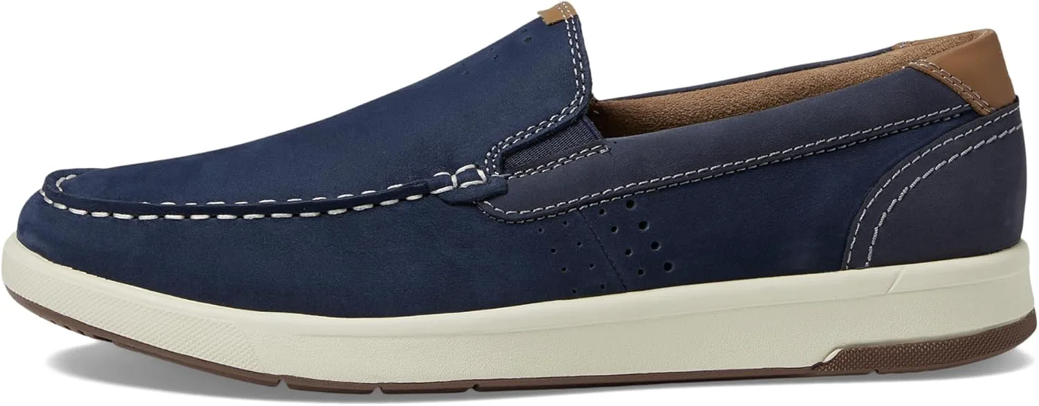 Мужские слипоны Florsheim, с перекрестным швом на носке, темно-синий — фото 2