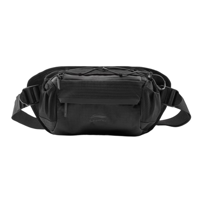 

LINING Спортивная поясная сумка из полиэстера унисекс черная, Black