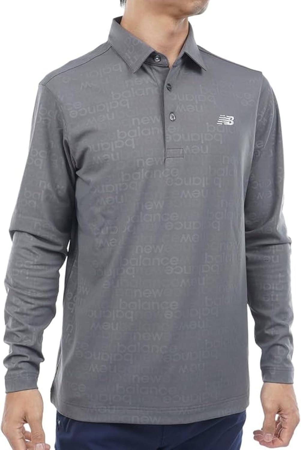 

Мужская поло-рубашка New Balance для гольфа с длинным рукавом (впитывает пот, быстро сохнет, эластичная) / 012-5269003, серый