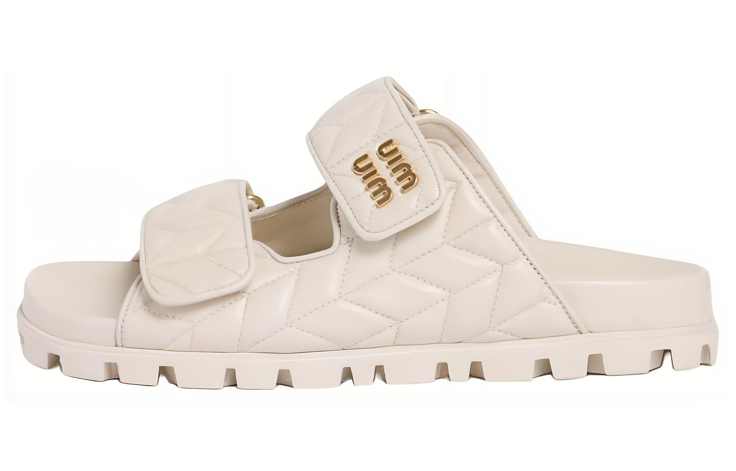 MIU MIU Скользящие сандалии женские белые