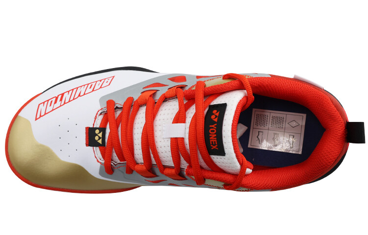 Кроссовки YONEX Badminton Shoes Men Low-top White/Red, белый/красный — фото 3