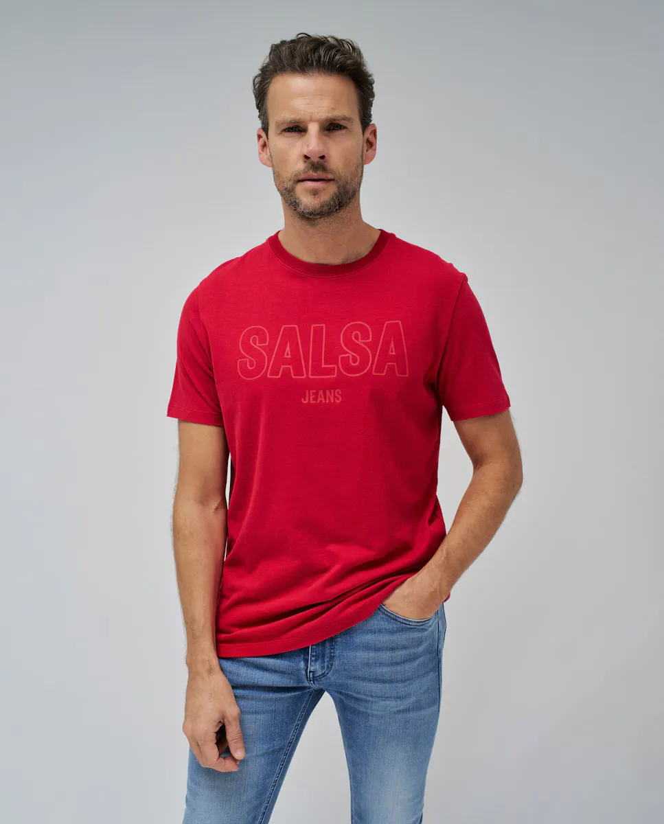 

Мужская футболка с логотипом Salsa Jeans, красный