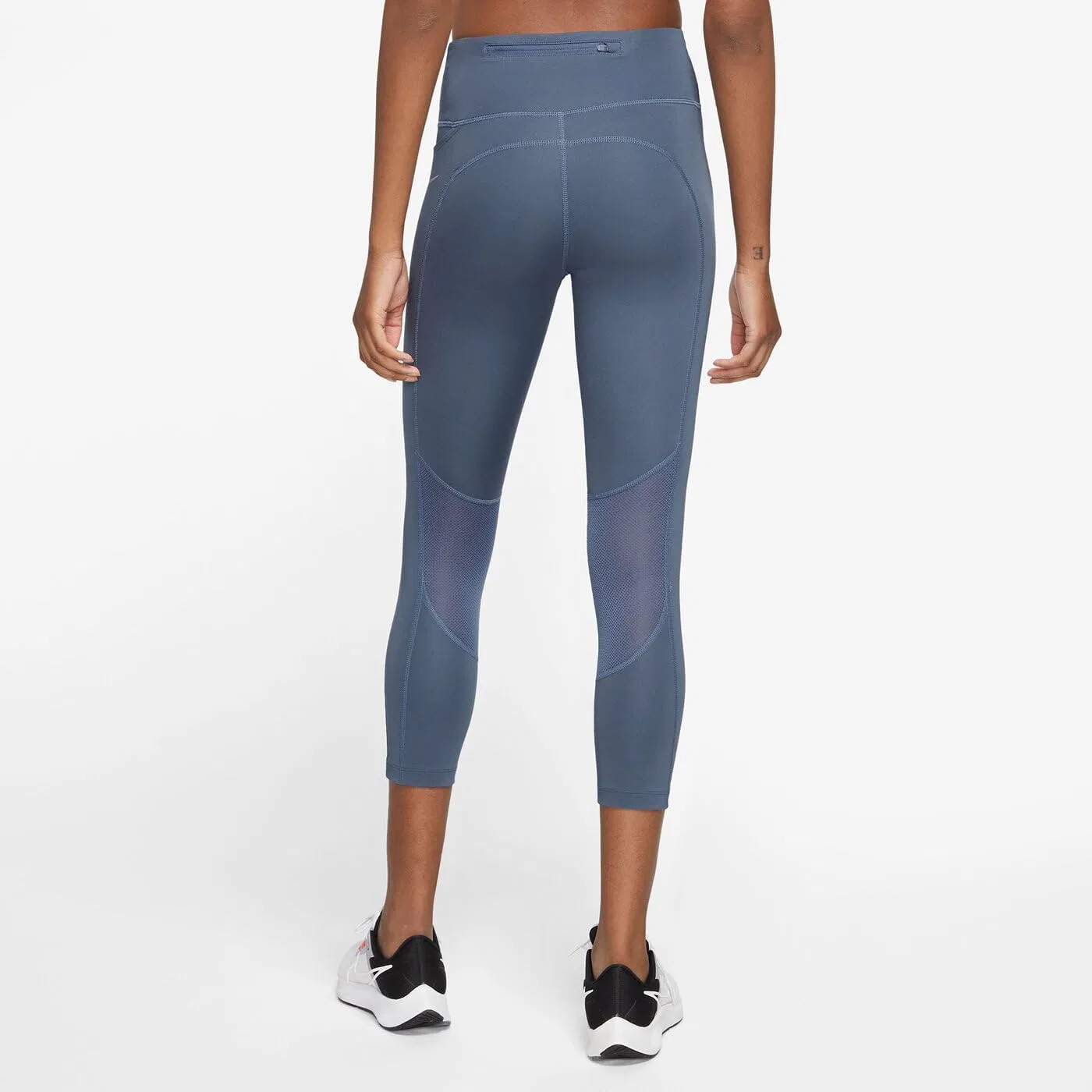 Футболка Nike DF Fast Crop, женская, Diffused Blue/Reflective Silv — фото 2