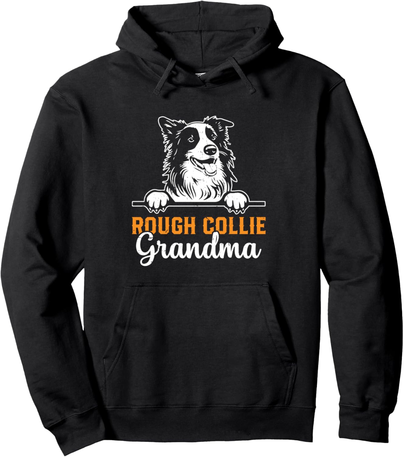 

Толстовка с надписью «Бабушка-колли, любительница собак породы колли» Rough Collie Dog Lover Rough Collie Grandma, черный