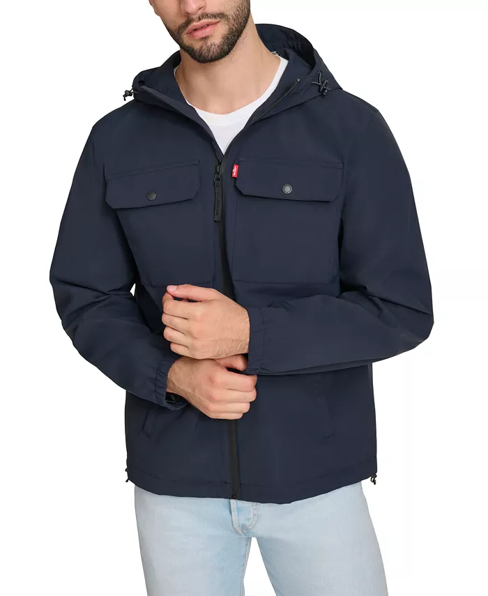 

Мужская дождевик с капюшоном Levi's, синий