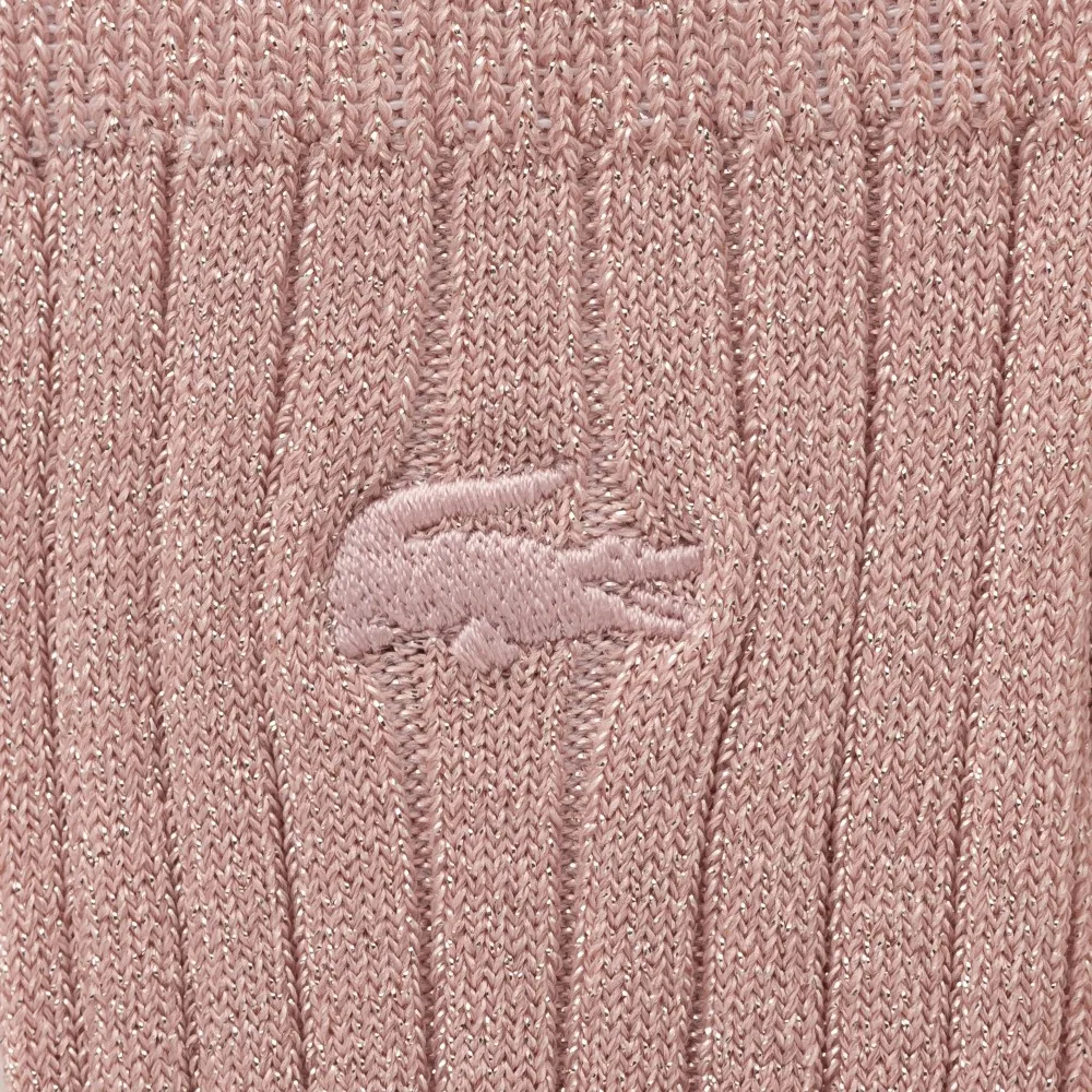 Носки женские Lacoste Glitter, с блестками, серые — фото 2