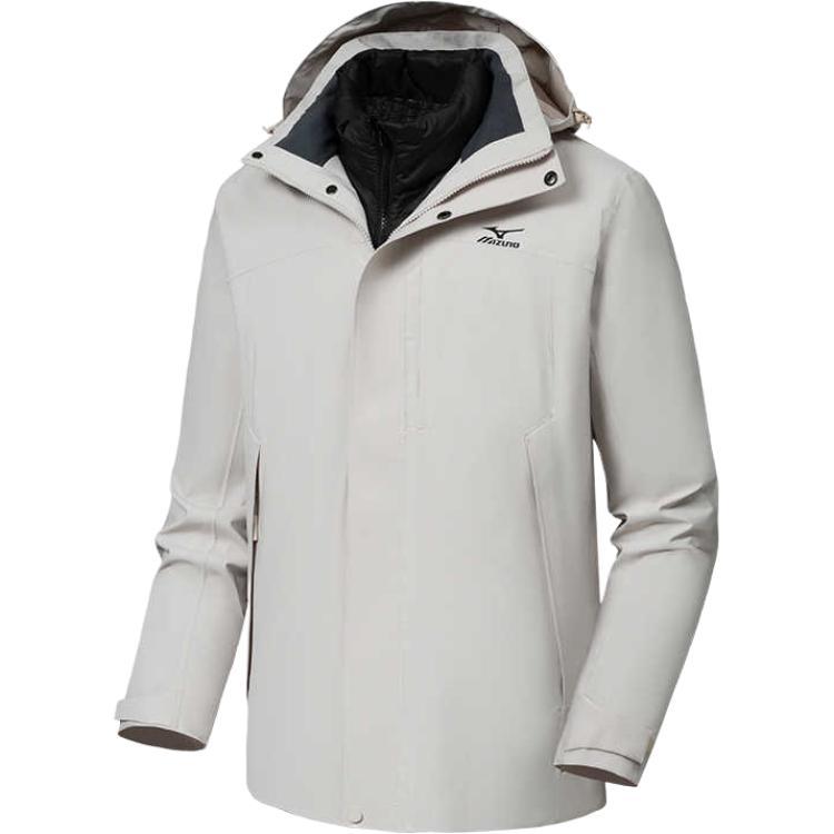 

Городская куртка для пеших прогулок, путешествий и поездок на работу Waterproof, Windproof, Thermal, Water Repellent Windbreaker мужская Mizuno, серый