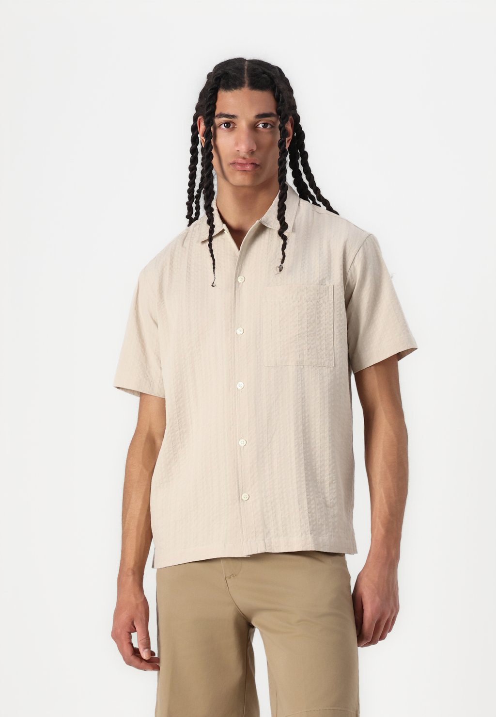 

Рубашка CCEASTON Jack & Jones PREMIUM, бежевый