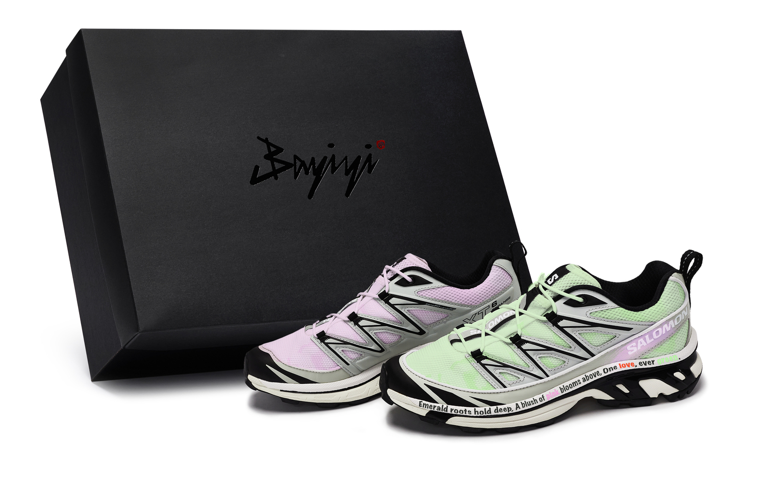 

SALOMON Кроссовки для бега XT 6 Abrasion Resistant низкие унисекс Black White Pink Green