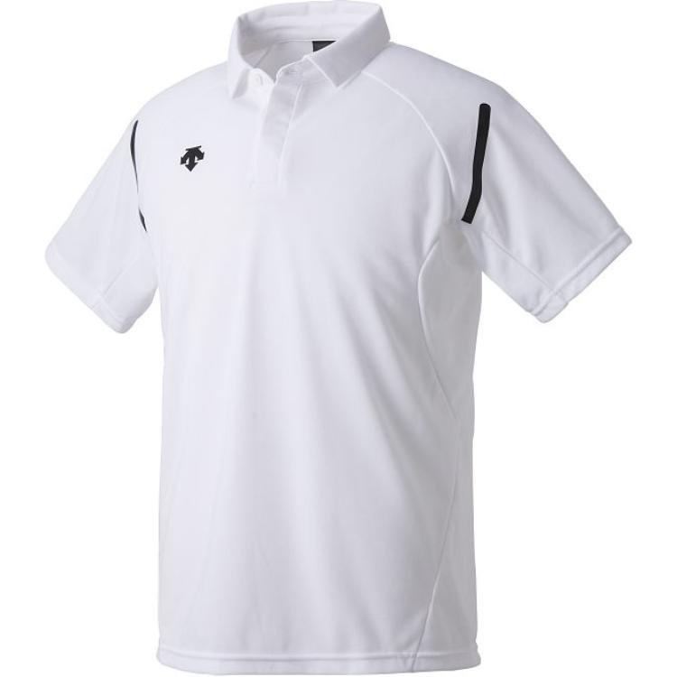 

Мужская поло с коротким рукавом в стиле пинстрайп и цветными блоками DESCENTE, белый