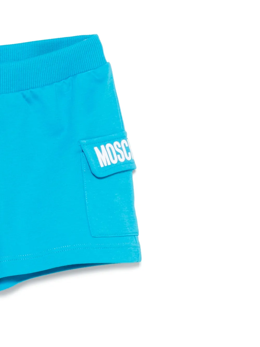 Комплект из футболки и шортов с логотипом Moschino Kids, синий — фото 3