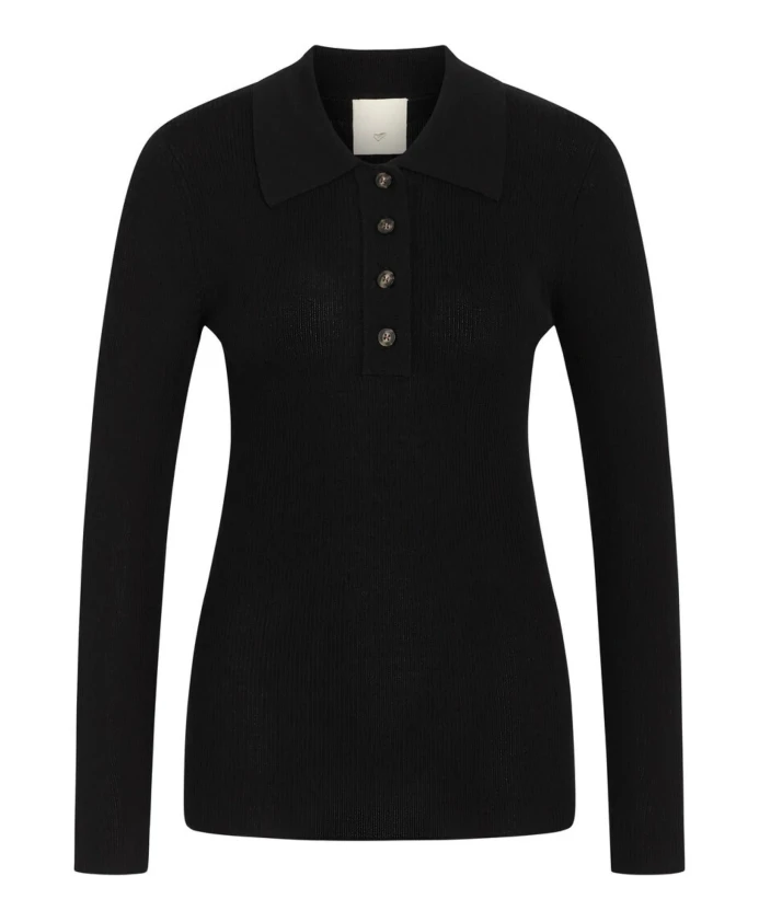 

Вязаный свитер из мериносовой шерсти Heartmade, черный