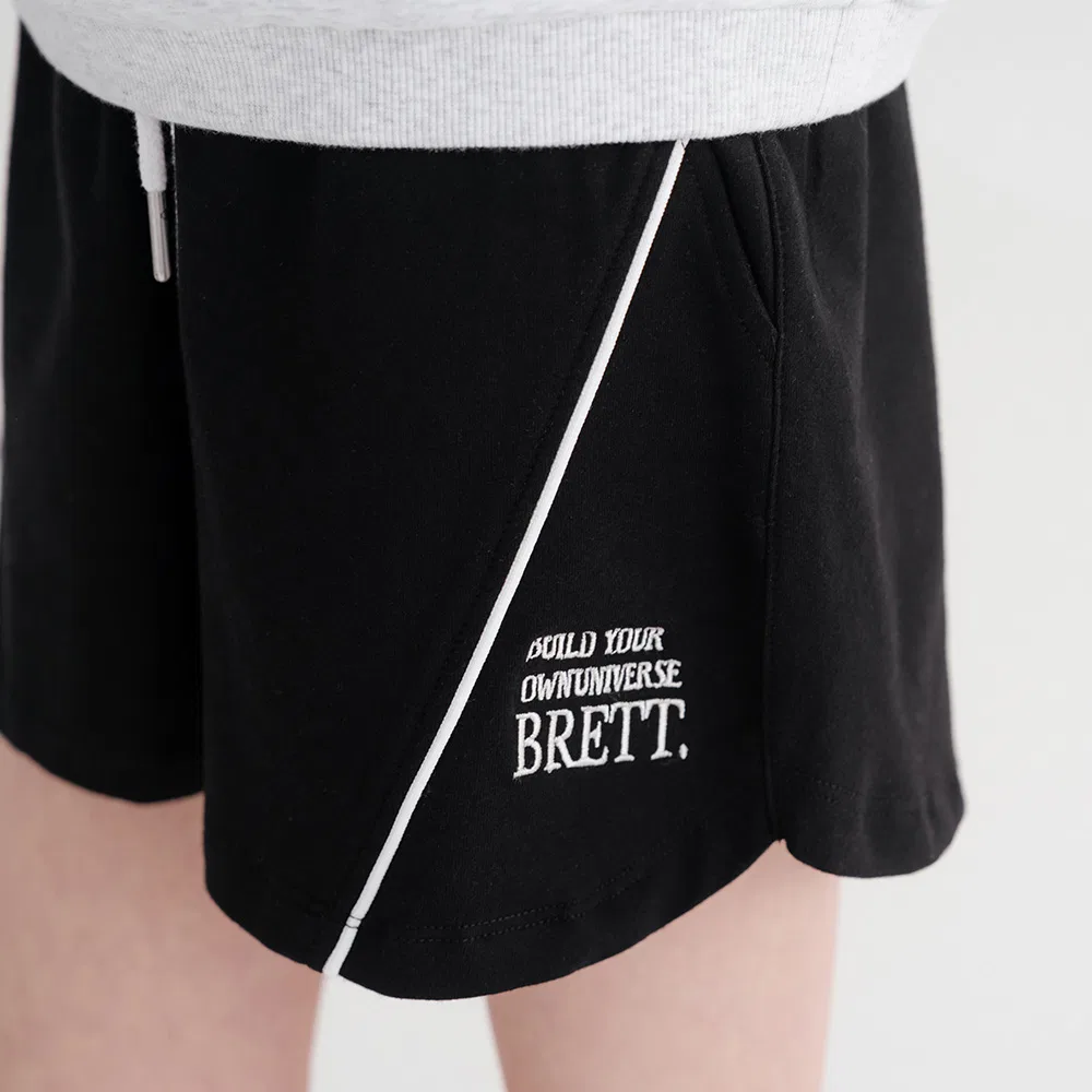 Детские мини-шорты с кантом чёрного цвета от Brettailor — фото 2